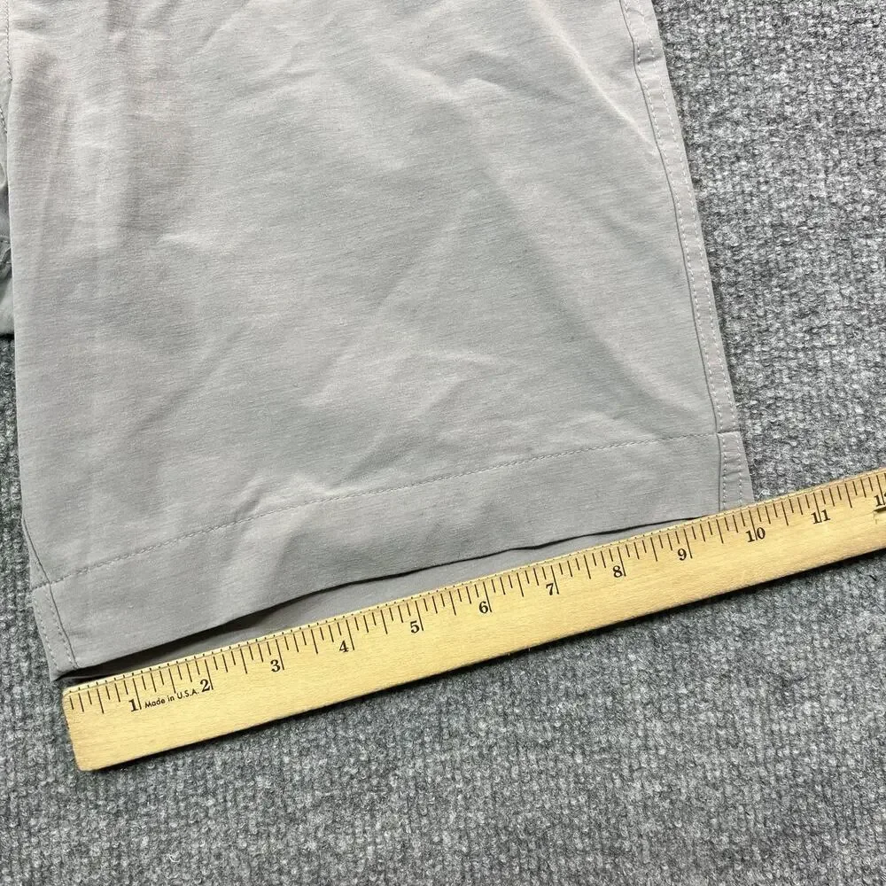 Faherty All Day Shorts Mens 30 Gray Chino Quick Dry 7 Inch Inseam Casual